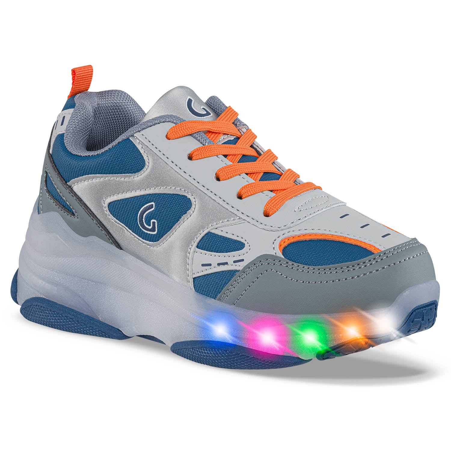 Tenis Patines Luces Fech Gris Los Gomosos para Niño