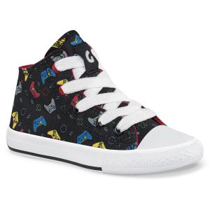 Tenis Casuales Kanzo Alto Negro Los Gomosos para Niño