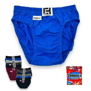 Bikini de algodón liso surtido infantil Chekos paquete de 12