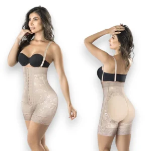 Faja Colombiana Powernet Short Strapless con Encaje y Realce #3337 Romanza