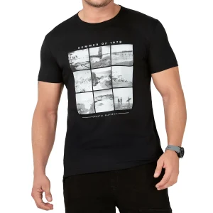 Camiseta James Negro Croydon para Hombre